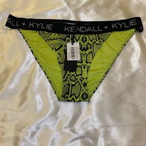 Kendall + Kylie 1pc Bottom Neon Yellow Snake